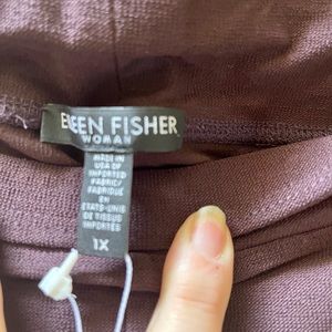 Eileen Fisher Crepe Ankle Pant, 1X, Dark Purple, NWT